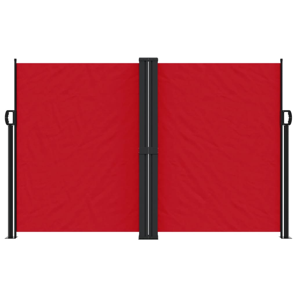 vidaXL Zložljiva stranska tenda rdeča 160x600 cm