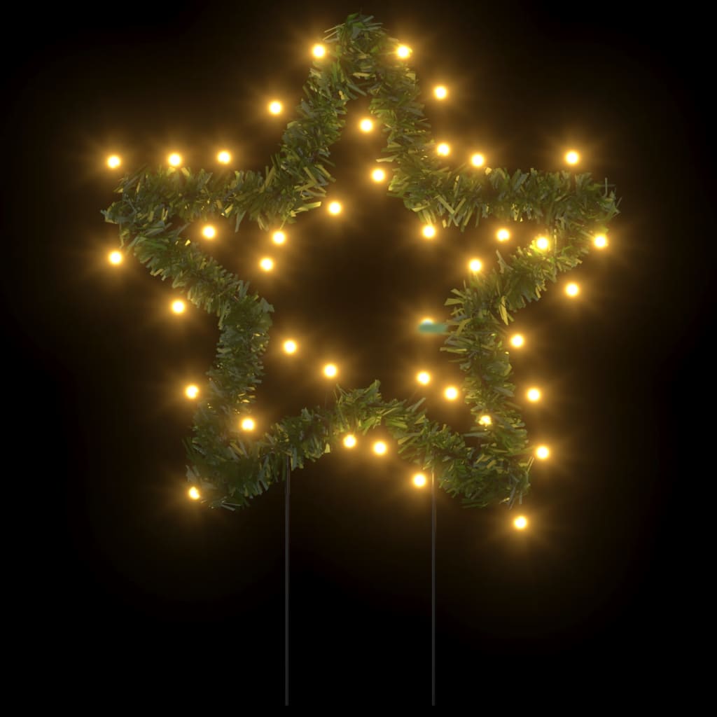 vidaXL Božična svetlobna dekoracija s konicami 3 kosi 50 LED 29 cm