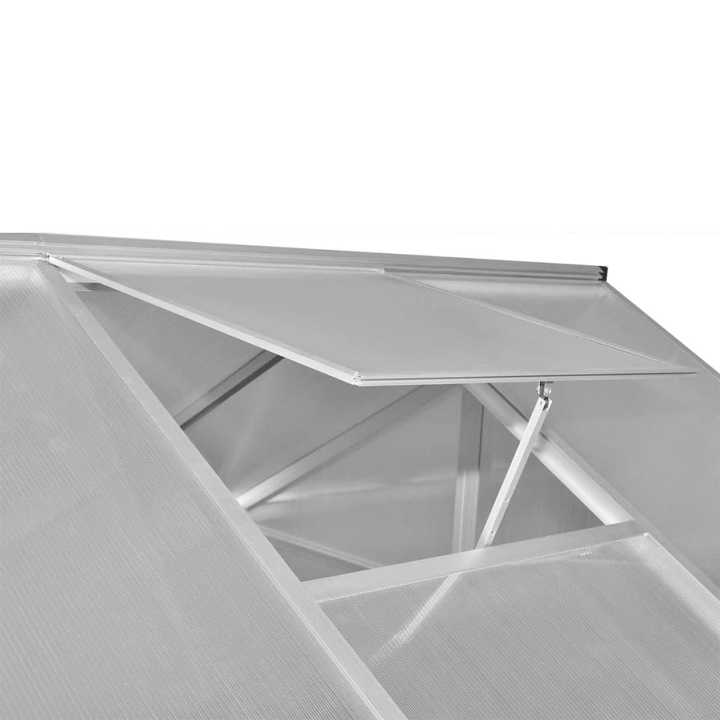 vidaXL Rastlinjak okrepljeni aluminij 10,53 m²