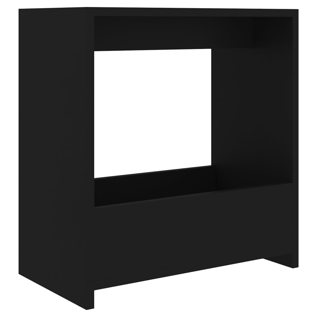 vidaXL Stranska mizica črna 50x26x50 cm iverna plošča