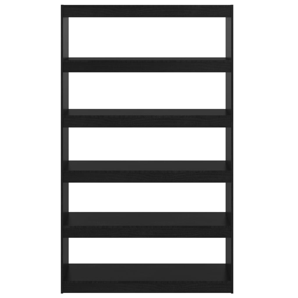 vidaXL Knjižna omara za razdelitev prostora črna 100x30x167,5 cm