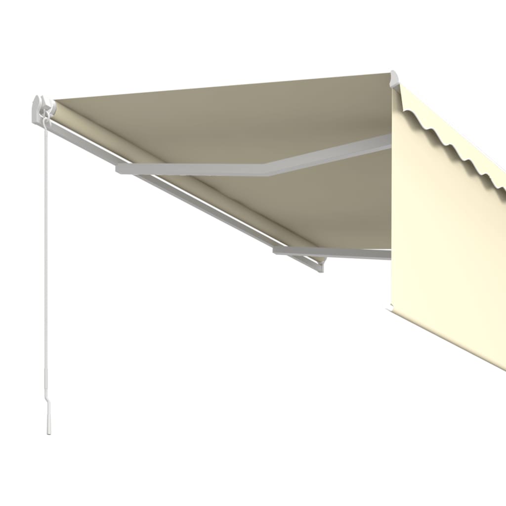 vidaXL Ročno zložljiva tenda s senčilom 3,5x2,5 m krem