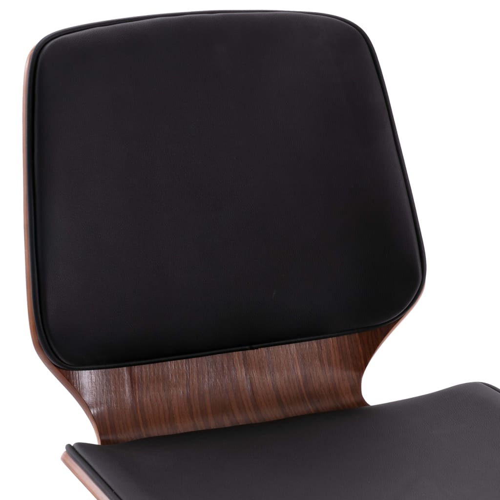 vidaXL Jedilni stoli 4 kosi črno umetno usnje