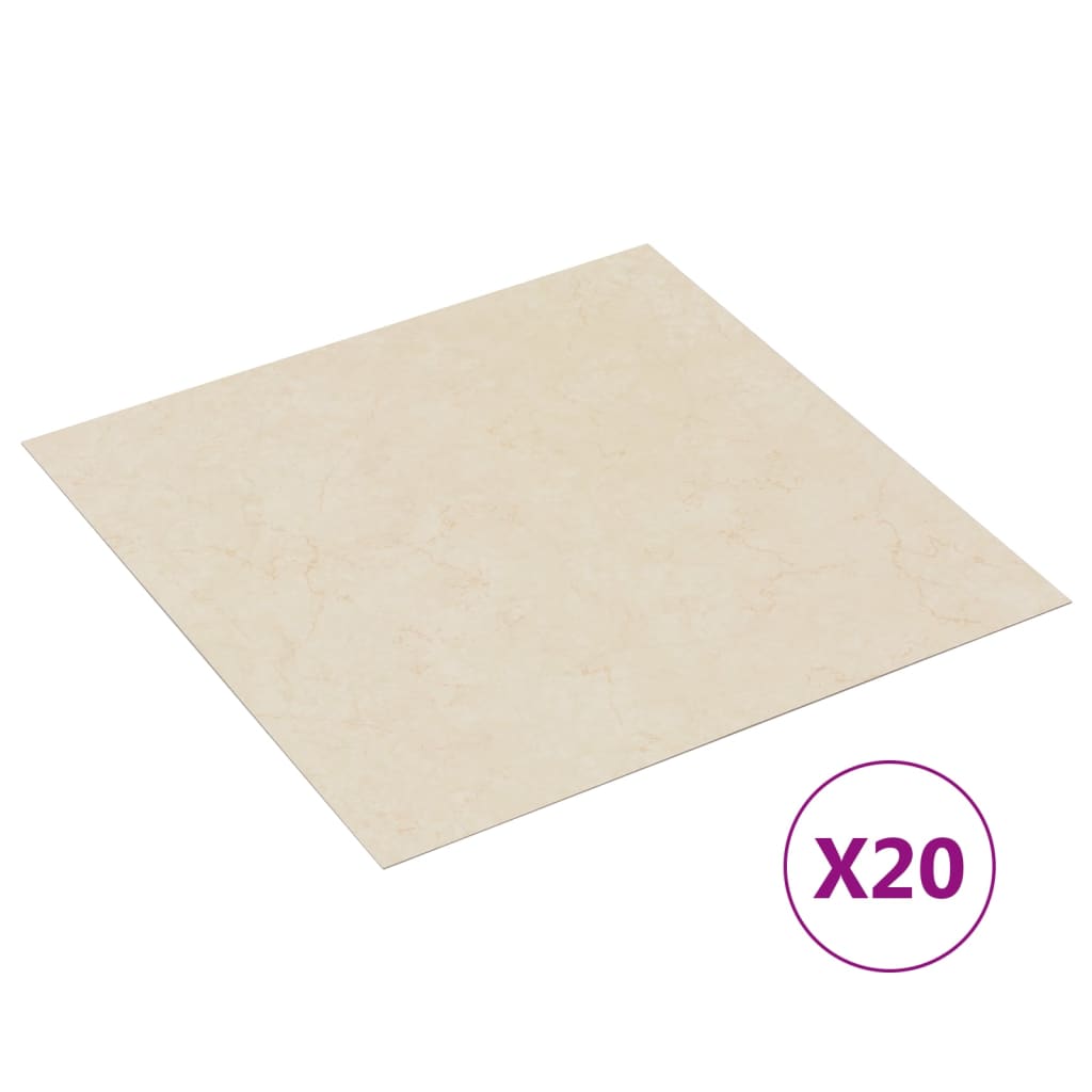 vidaXL Samolepilne talne plošče 20 kosov PVC 1,86 m² bež