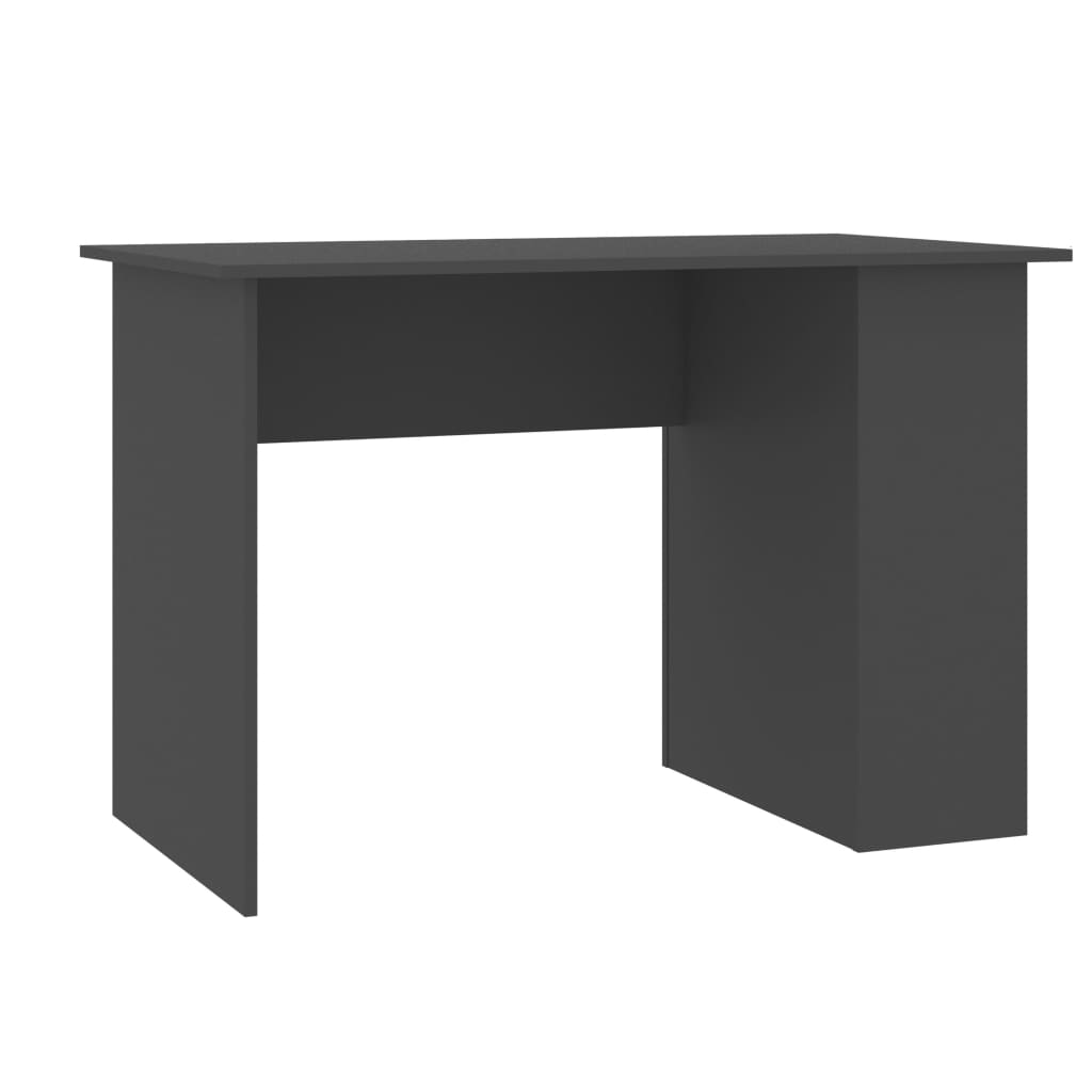 vidaXL Pisalna miza siva 110x60x73 cm iverna plošča