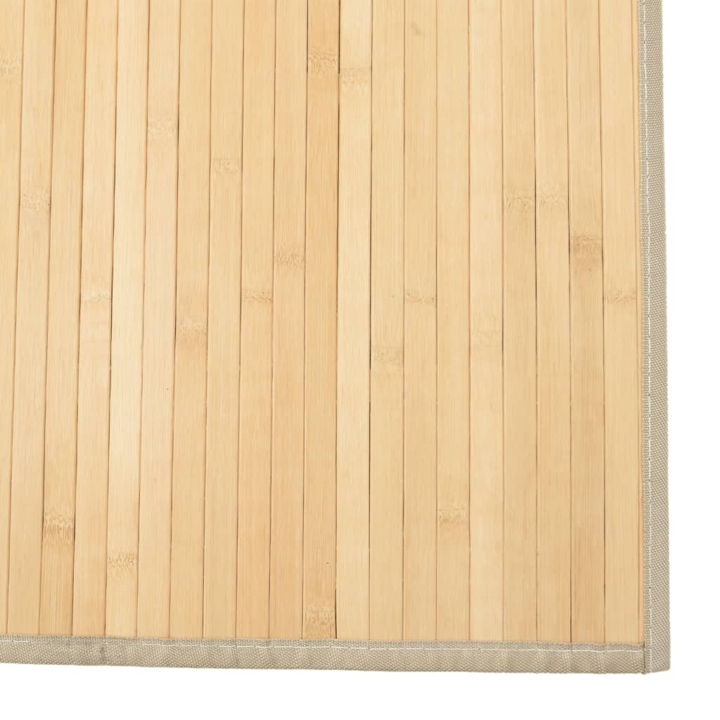 vidaXL Preproga pravokotna svetlo naravna 80x100 cm bambus