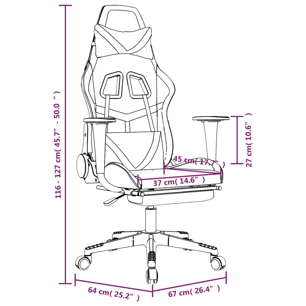 vidaXL Masažni igralni stol z oporo za noge Bela in črno umetno usnje