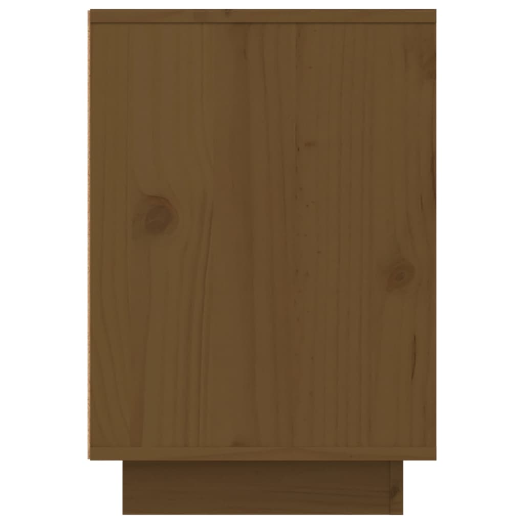 vidaXL Nočna omarica medeno rjava 50x34x50 cm trdna borovina