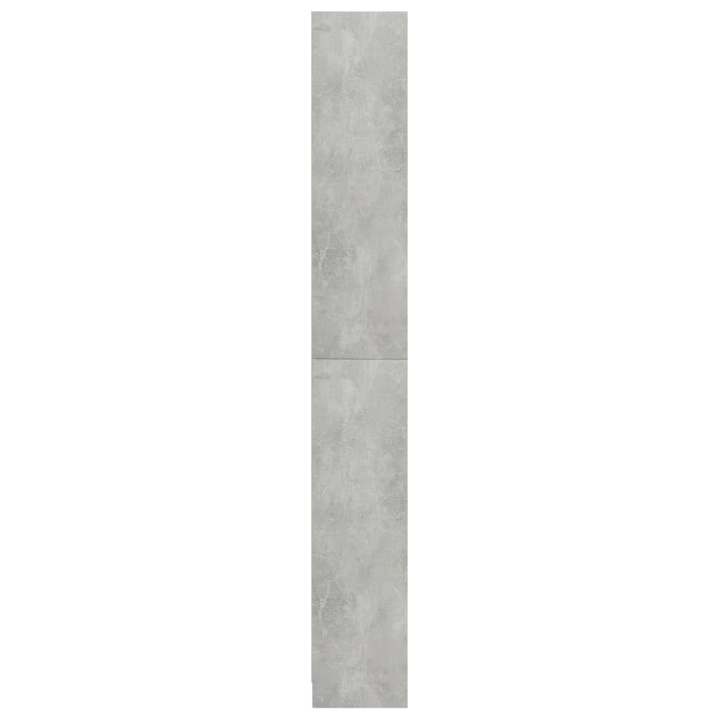 vidaXL Knjižna omara 5-nadstropna betonsko siva 80x24x175cm iverna pl.