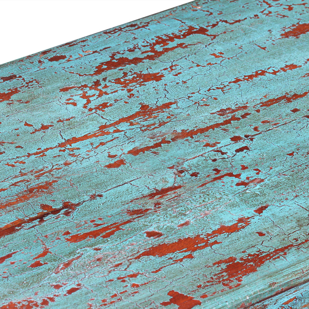 vidaXL Klubska mizica iz trdnega predelanega lesa 110x60x34 cm