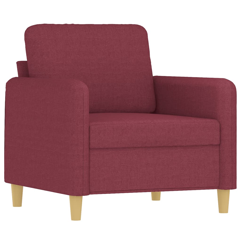 vidaXL Fotelj s stolčkom za noge vinsko rdeč 60 cm blago