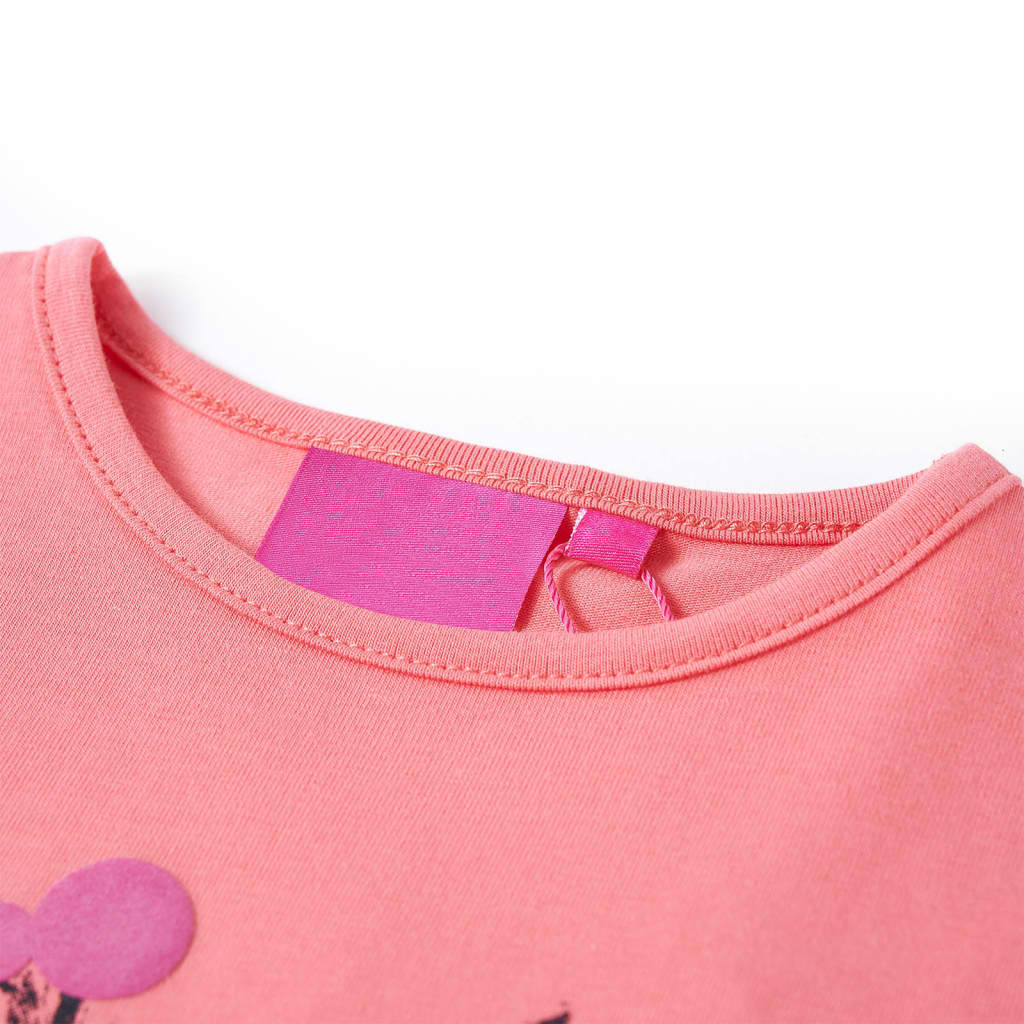 Otroška majica z dolgimi rokavi roza 92