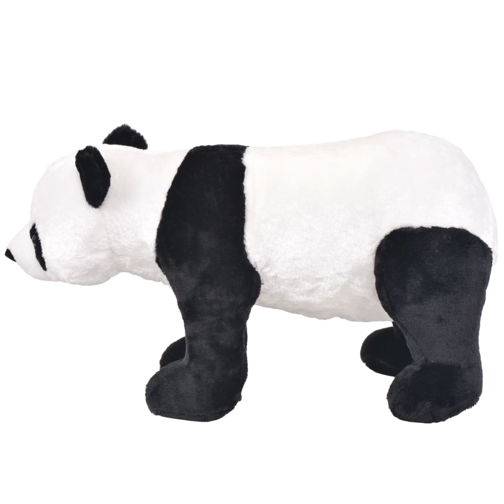 vidaXL Stoječa plišasta panda XXL črna in bela