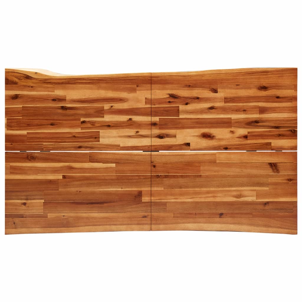 vidaXL Jedilna miza z naravnim robom 140x80x75 cm trden akacijev les