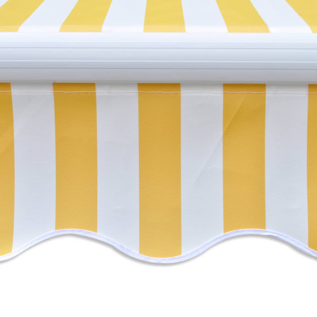 vidaXL Zložljiva tenda 300 cm rumena in bela