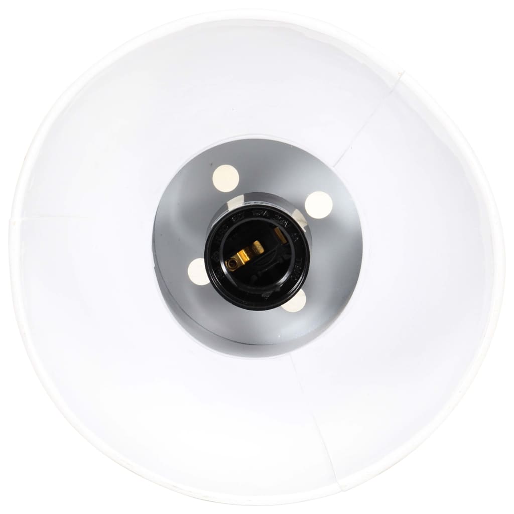 vidaXL Viseča svetilka 25 W bela okrogla 17 cm E27