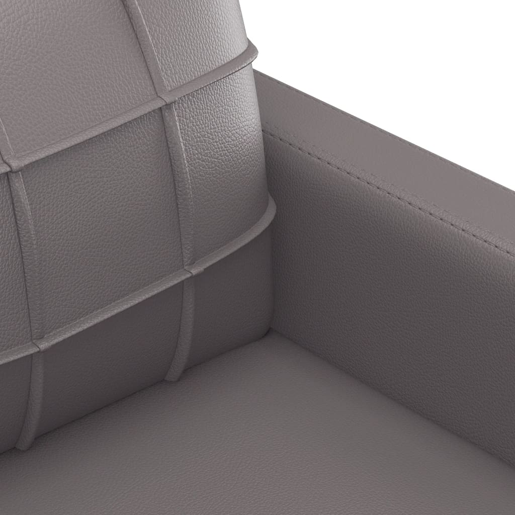 vidaXL Sedežna garnitura 2-delna z blazinami sivo umetno usnje