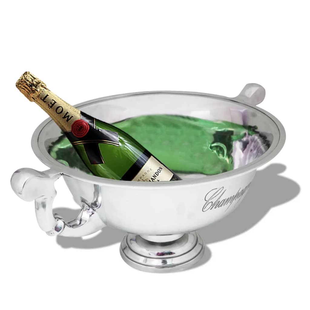 vidaXL Pokal za hlajenje šampanjca aluminij srebrne barve