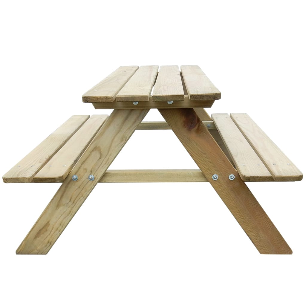 vidaXL Otroška piknik miza 89x89,6x50,8 cm iz lesa