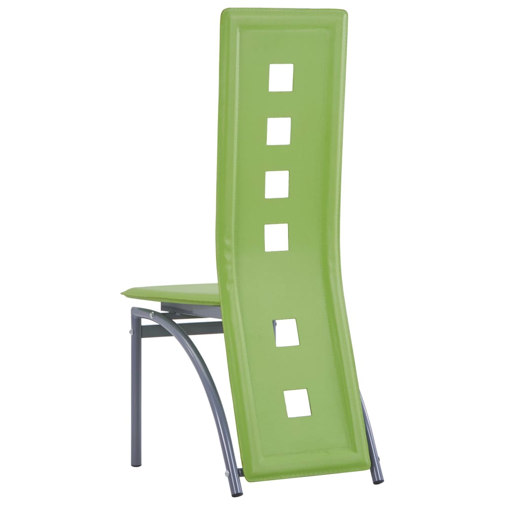 vidaXL Jedilni stoli 4 kosi zeleno umetno usnje