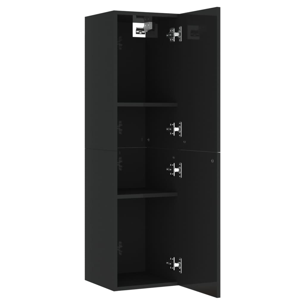 vidaXL TV omarica 2 kosa visok sijaj črna 30,5x30x110 cm iverna plošča