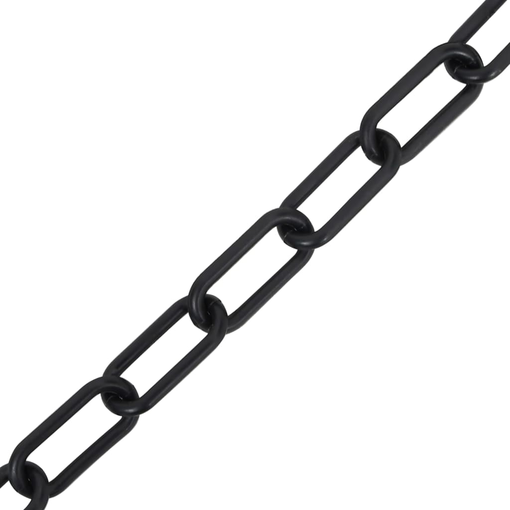 vidaXL Opozorilna veriga črna 30 m Ø6 mm plastika