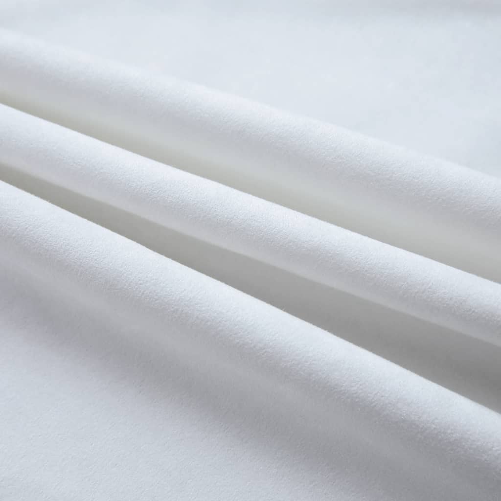 vidaXL Zatemnitvene zavese z obročki 2 kosa umazano bele 140x245 cm