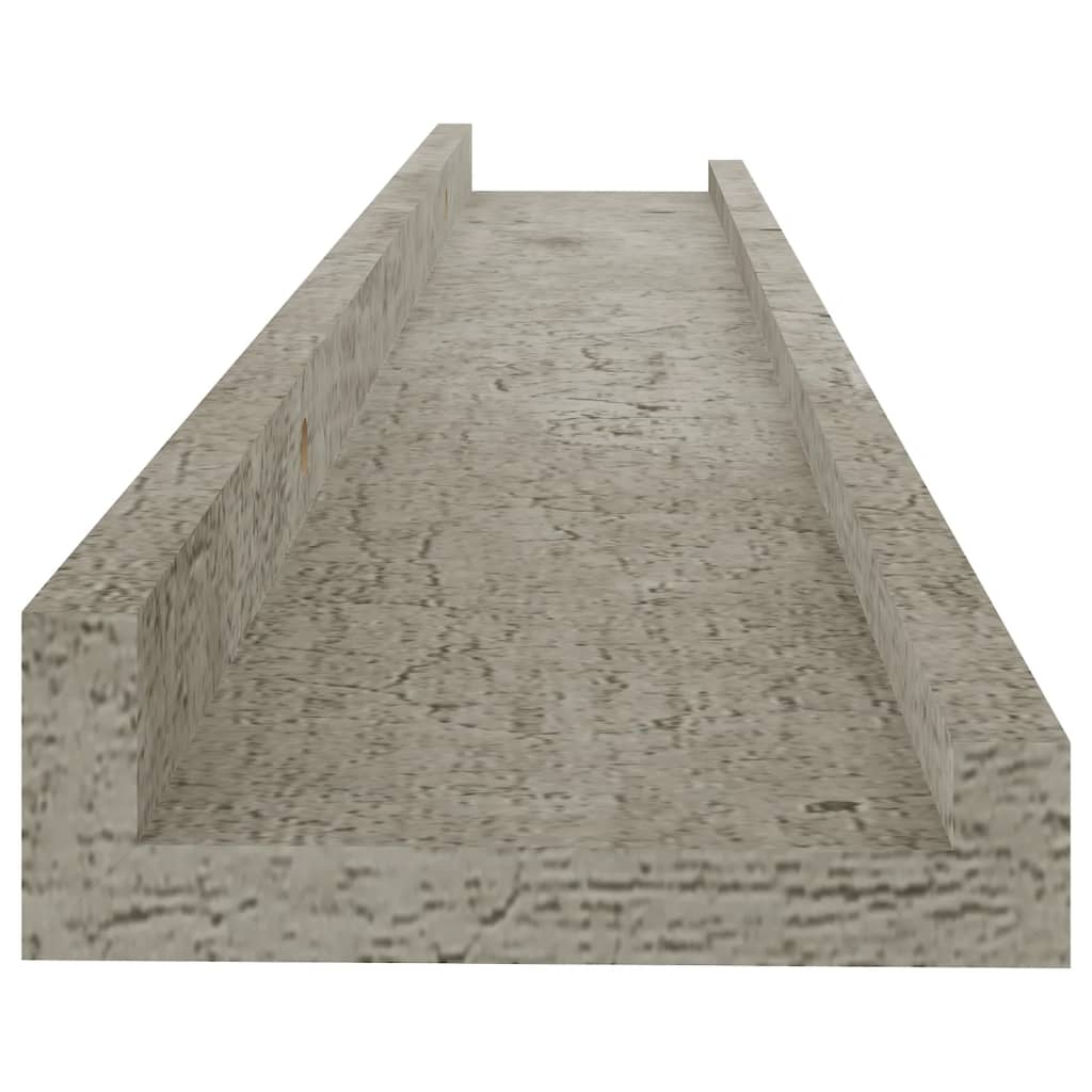 vidaXL Stenske police 4 kosi betonsko sive 60x9x3 cm