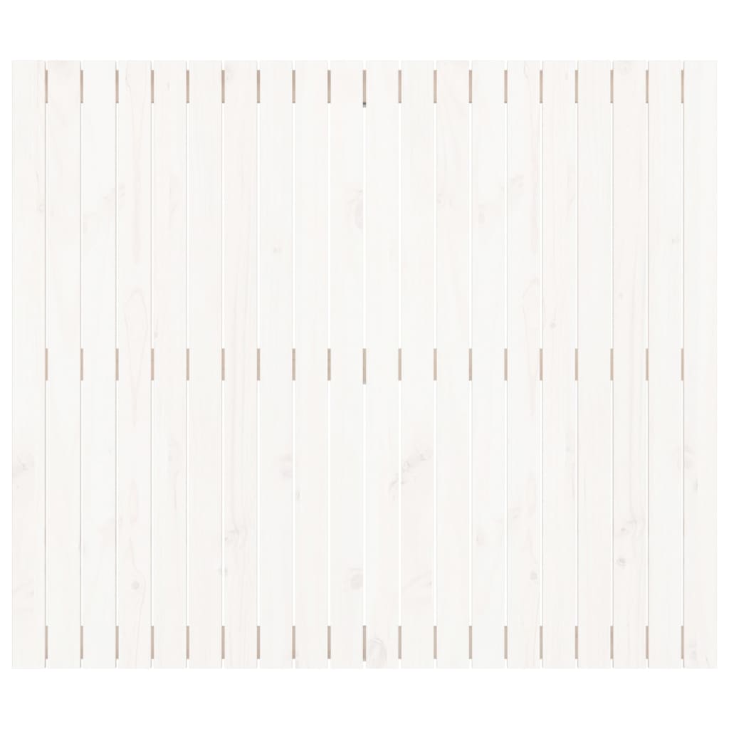 vidaXL Stensko posteljno vzglavje belo 127,5x3x110 cm trdna borovina
