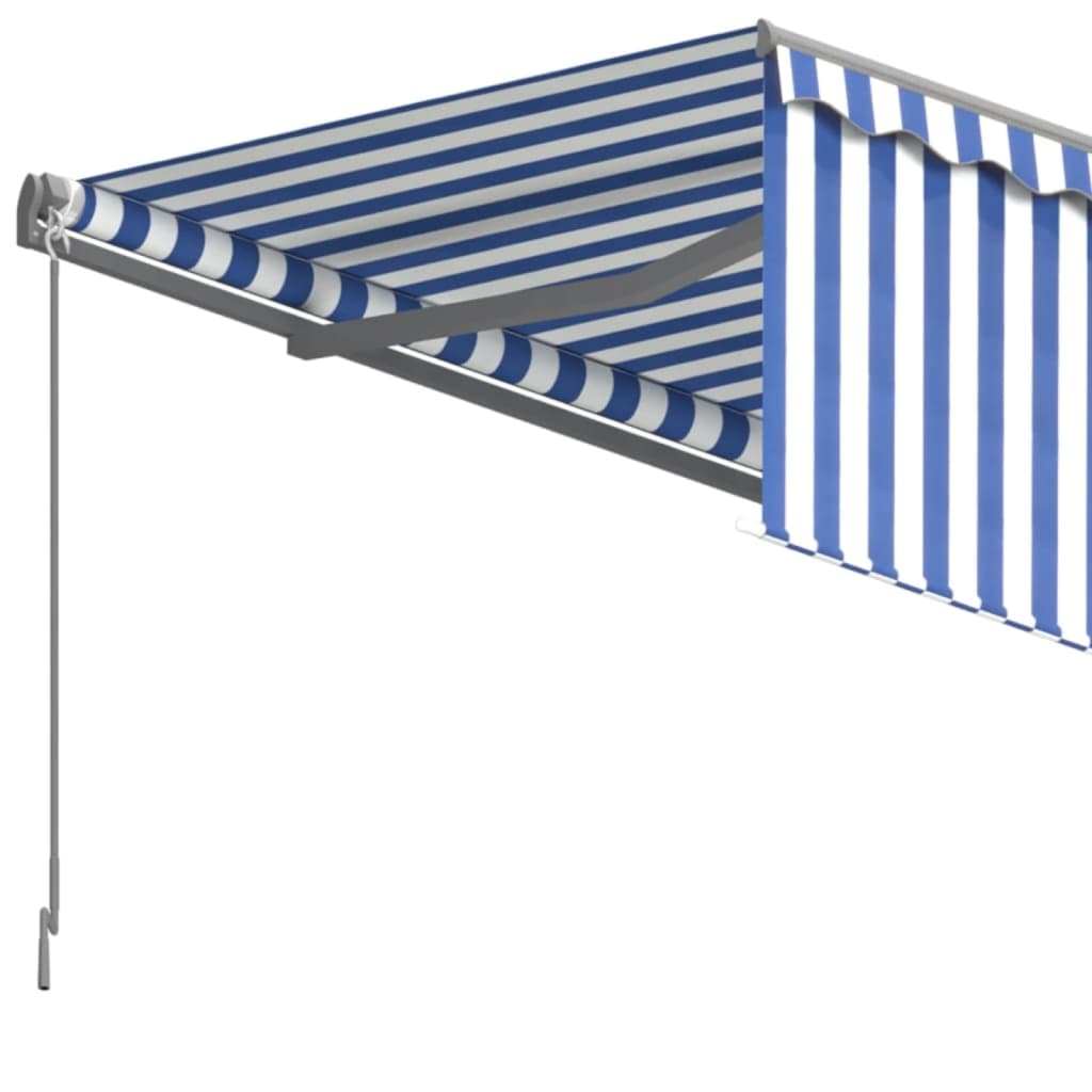 vidaXL Ročno zložljiva tenda s senčilom 3x2,5 m modra in bela
