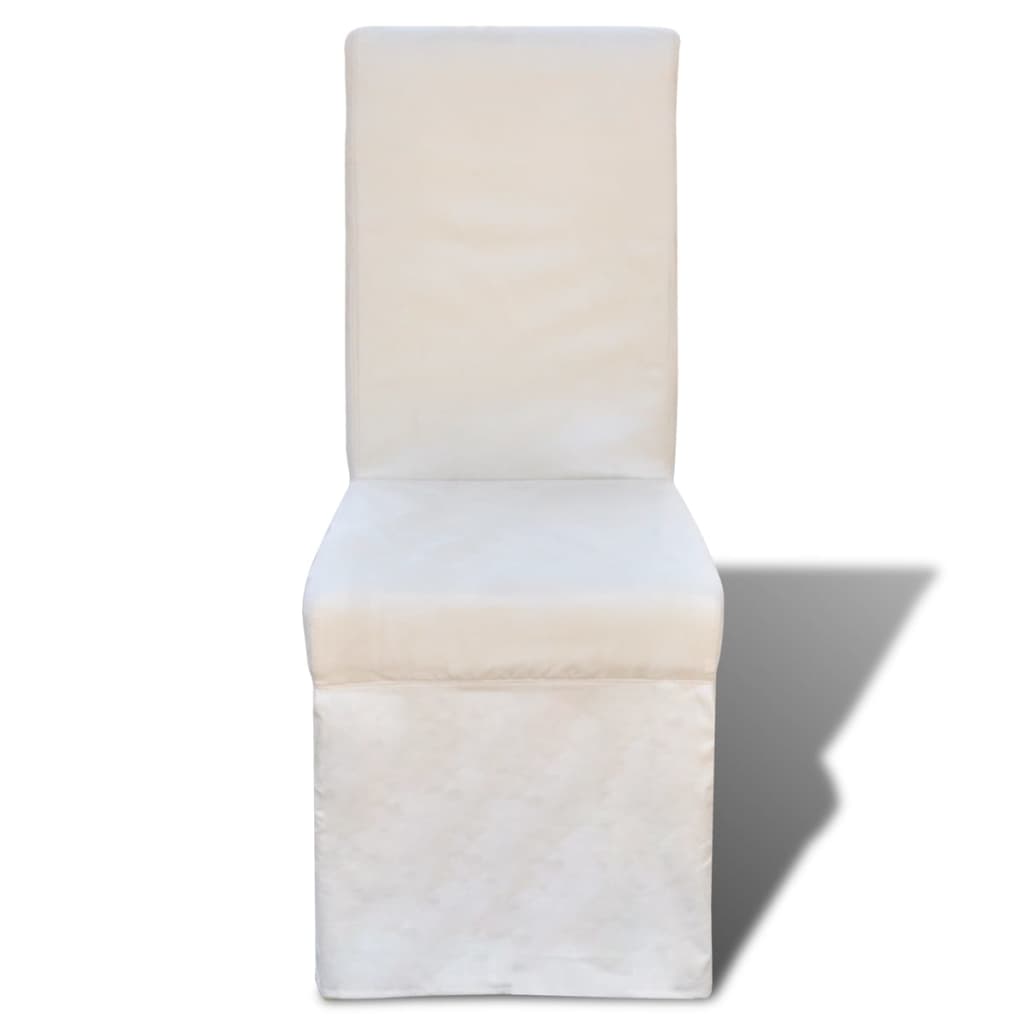 vidaXL Jedilni stoli 4 kosi kremno belo blago