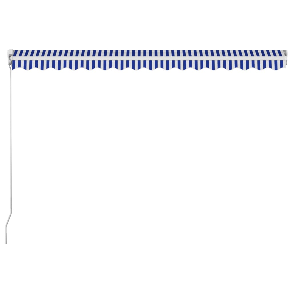 vidaXL Ročno zložljiva tenda 450x300 cm modra in bela