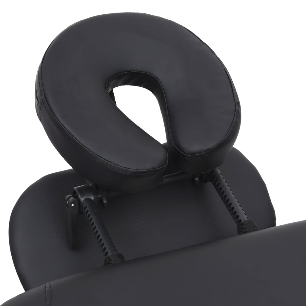 vidaXL 2-conska masažna miza črno umetno usnje