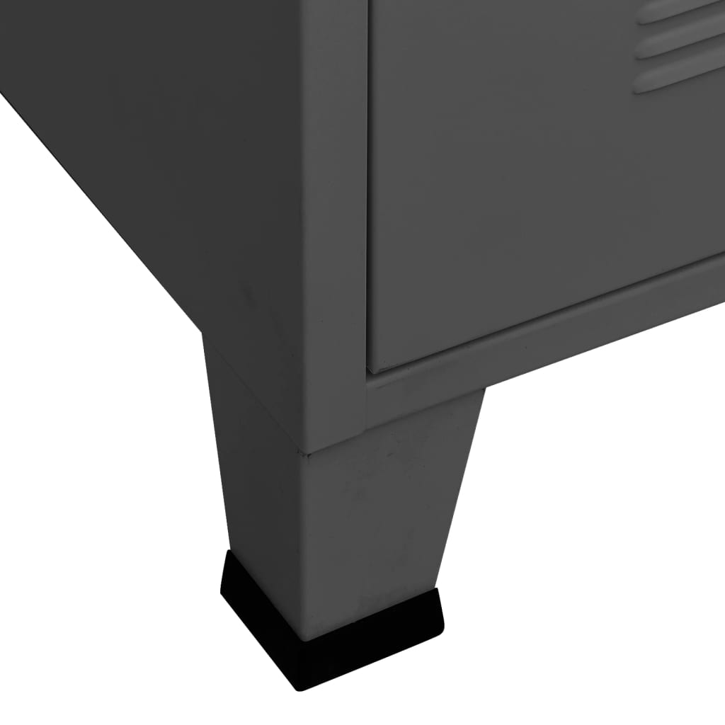 vidaXL Industrijski predalnik antraciten 78x40x93 cm kovinski