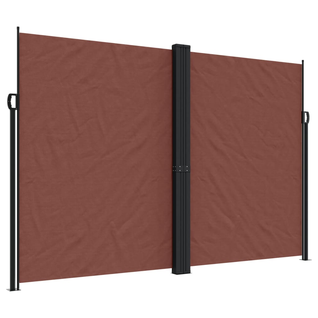 vidaXL Zložljiva stranska tenda rjava 220x600 cm