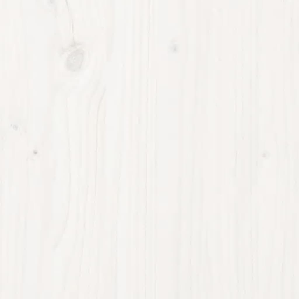 vidaXL Posteljni okvir bel iz trdnega lesa 150x200 cm 5FT