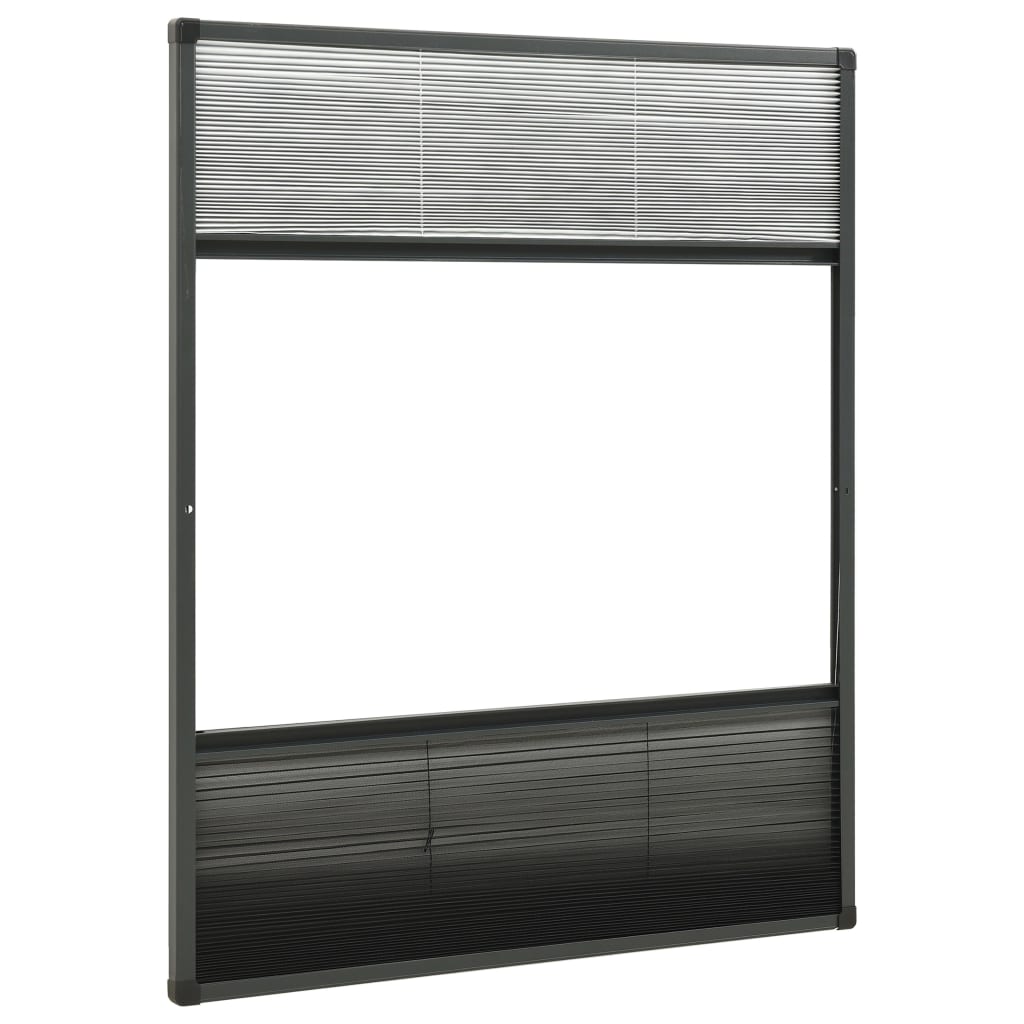 vidaXL Plise komarnik za okna aluminij 80x100 cm s senčilom