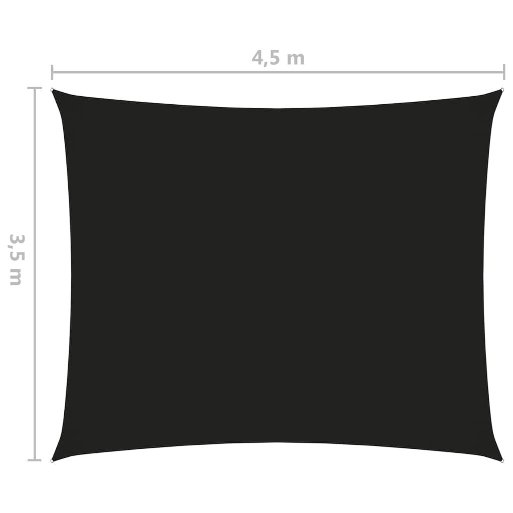 vidaXL Senčno jadro oksford blago pravokotno 3,5x4,5 m črno