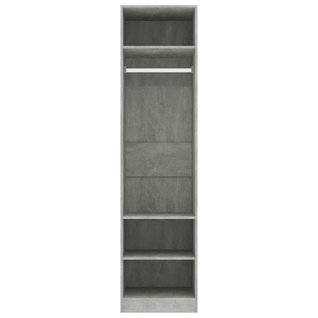 vidaXL Garderobna omara betonsko siva 50x50x200 cm iverna plošča