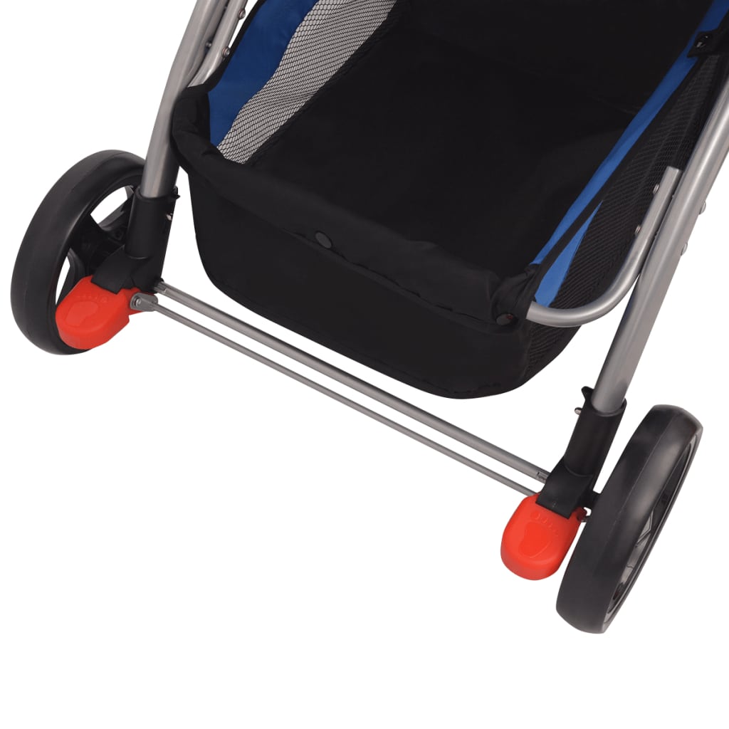 vidaXL Otroški voziček moder 102x52x100 cm