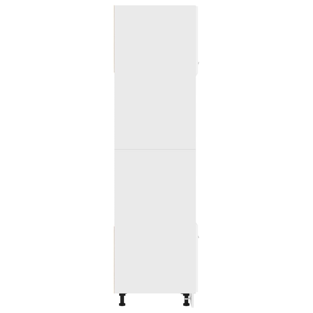 vidaXL Omarica za mikrovalovno pečico bela 60x57x207 cm iverna plošča