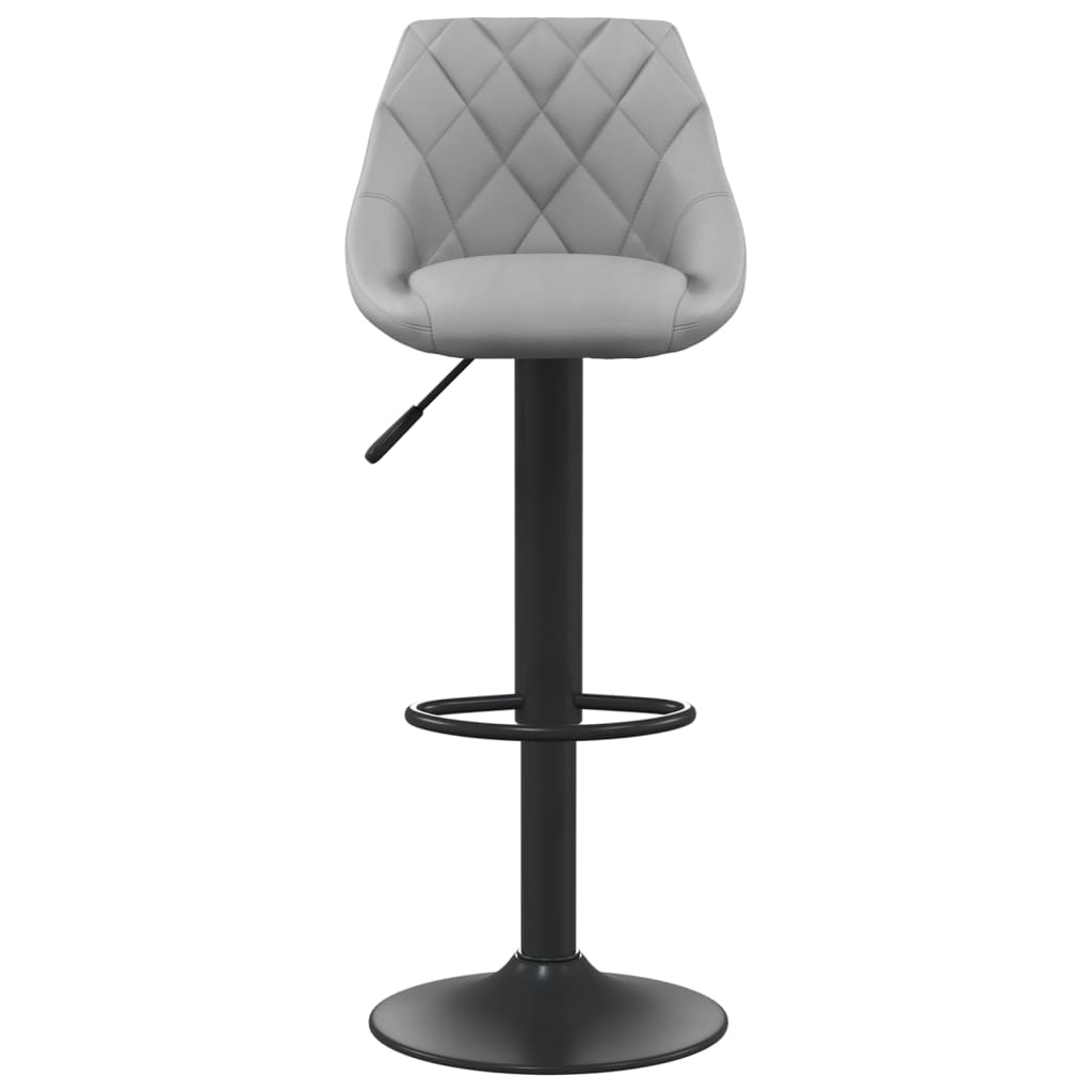 vidaXL Barski stolčki 2 kosa svetlo siv žamet