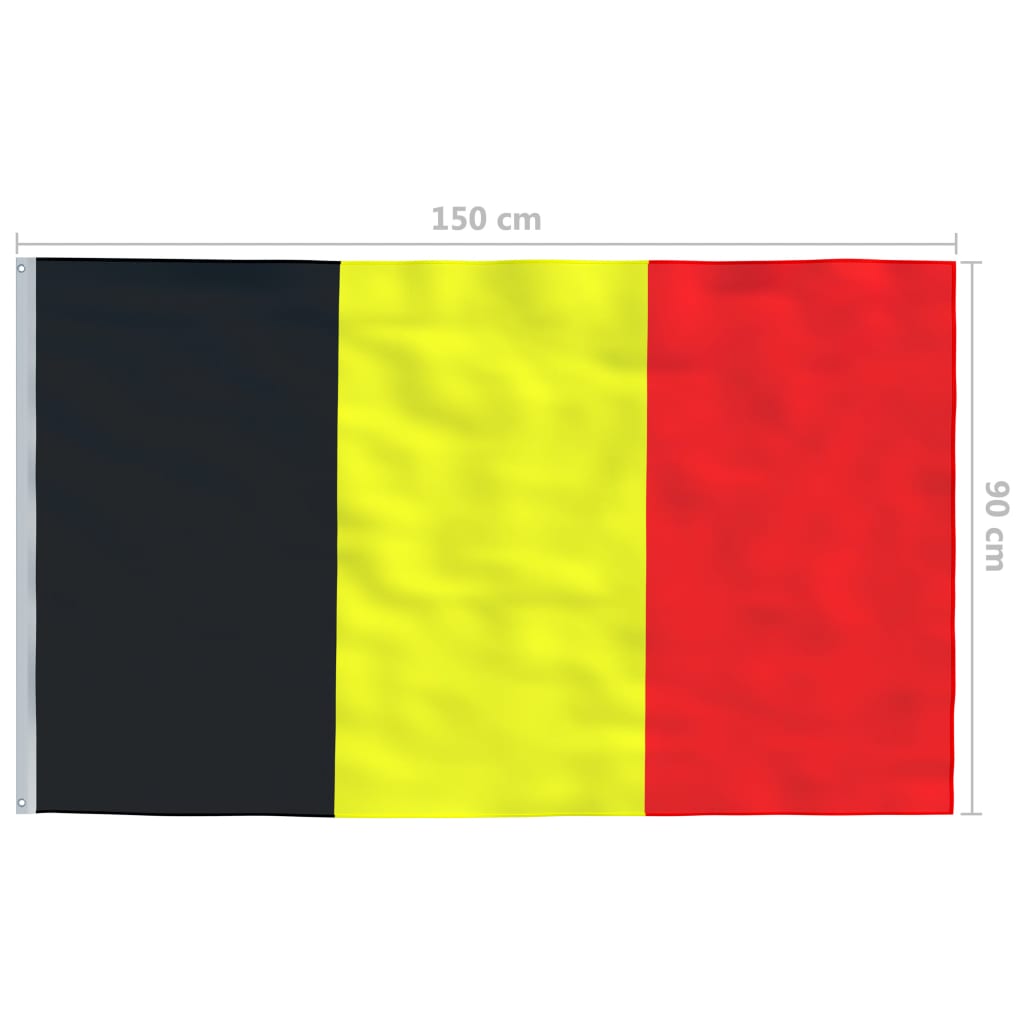 vidaXL Belgijska zastava 90x150 cm