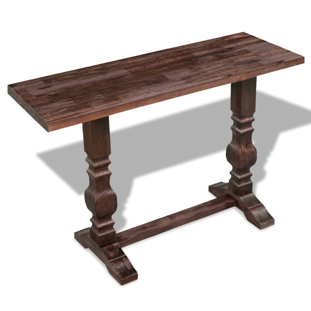 vidaXL Konzolna mizica s podnožjem masiven akacijev les 100x40x75 cm