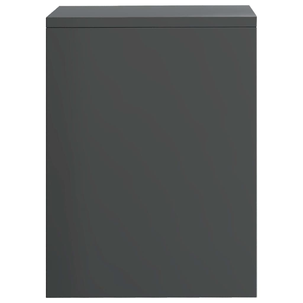 vidaXL Nočna omarica visok sijaj siva 40x30x40 cm iverna plošča