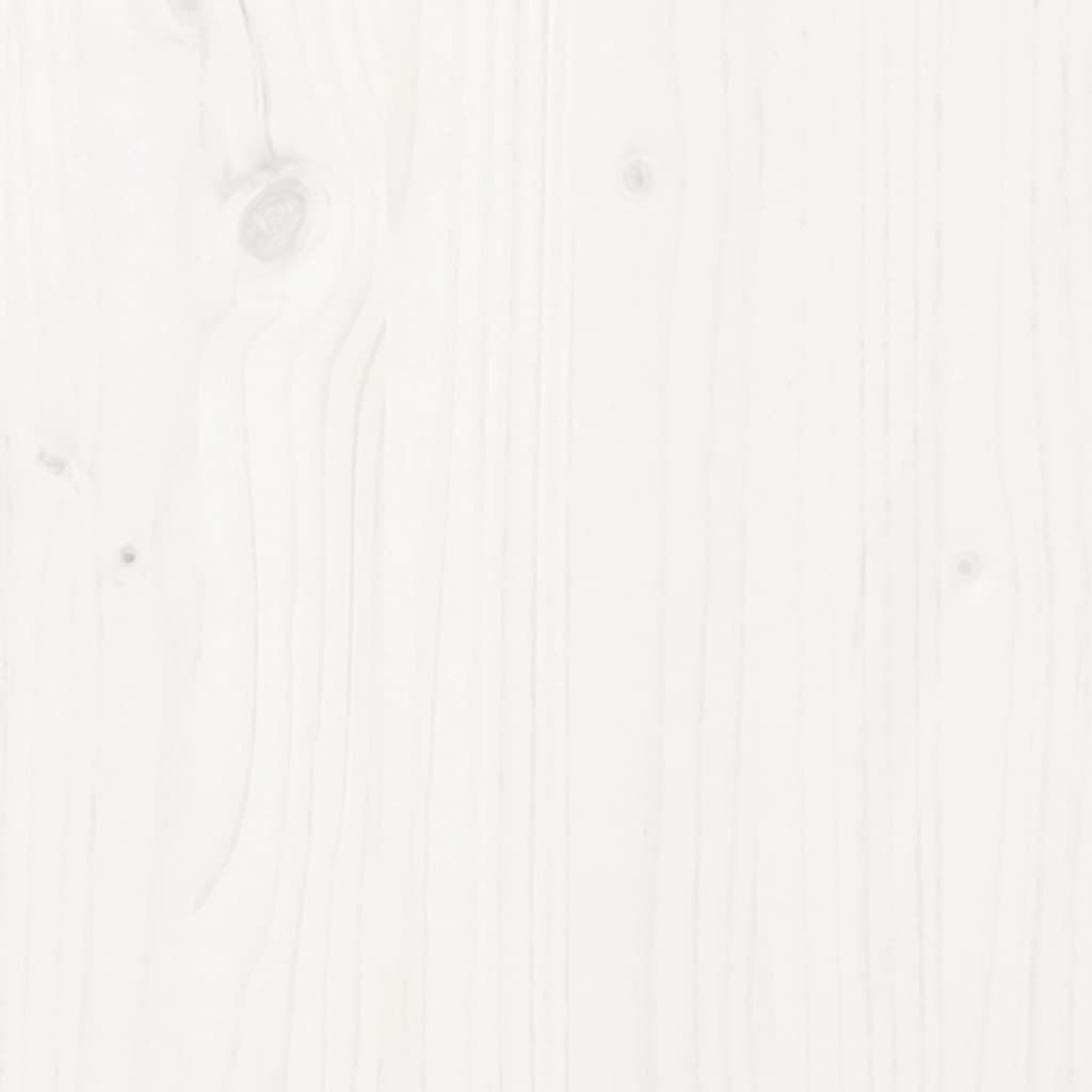 vidaXL Posteljni okvir iz borovine 75x190 cm bel