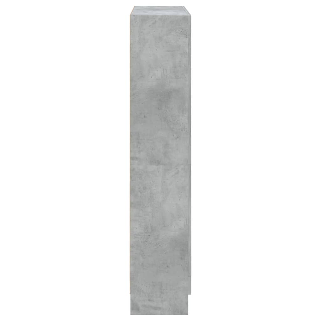 vidaXL Knjižna omara betonsko siva 82,5x30,5x150 cm iverna plošča