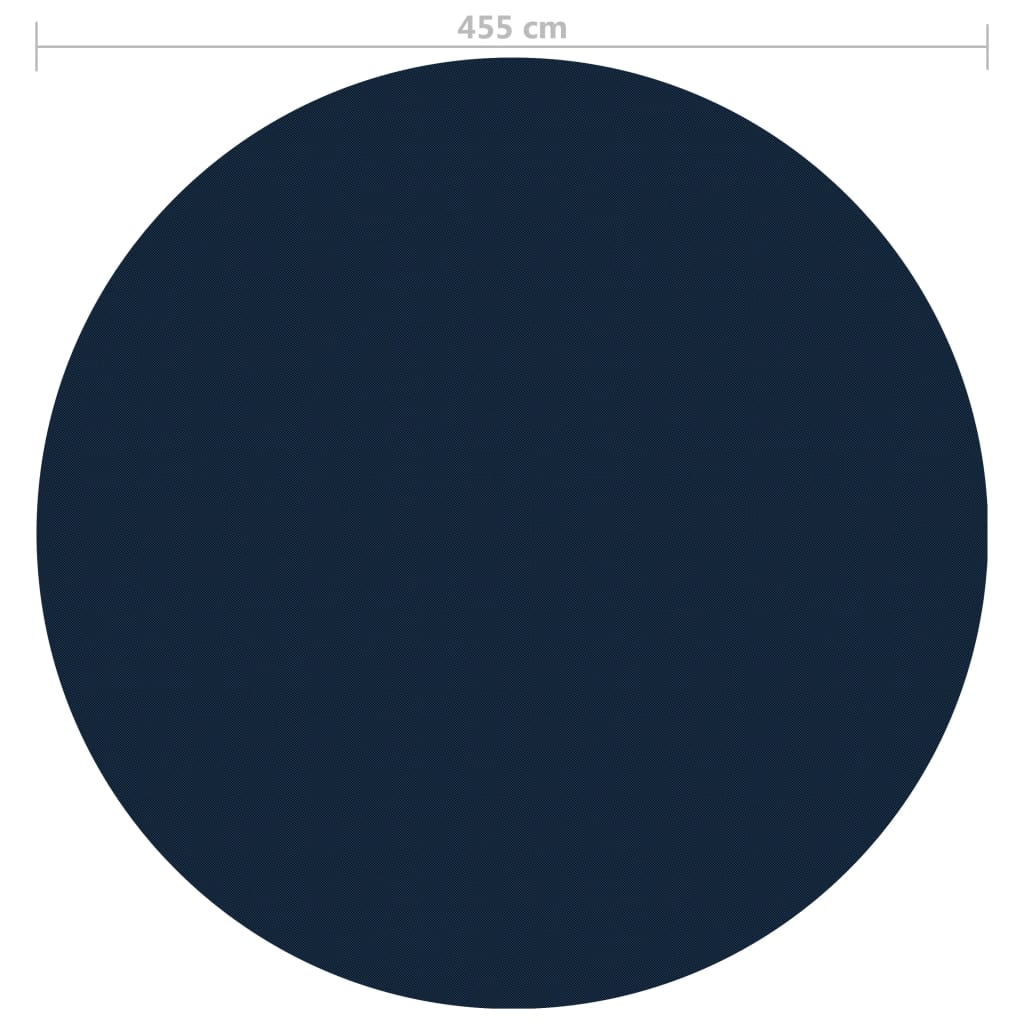 vidaXL Plavajoča PE solarna folija za bazen 455 cm črna in modra