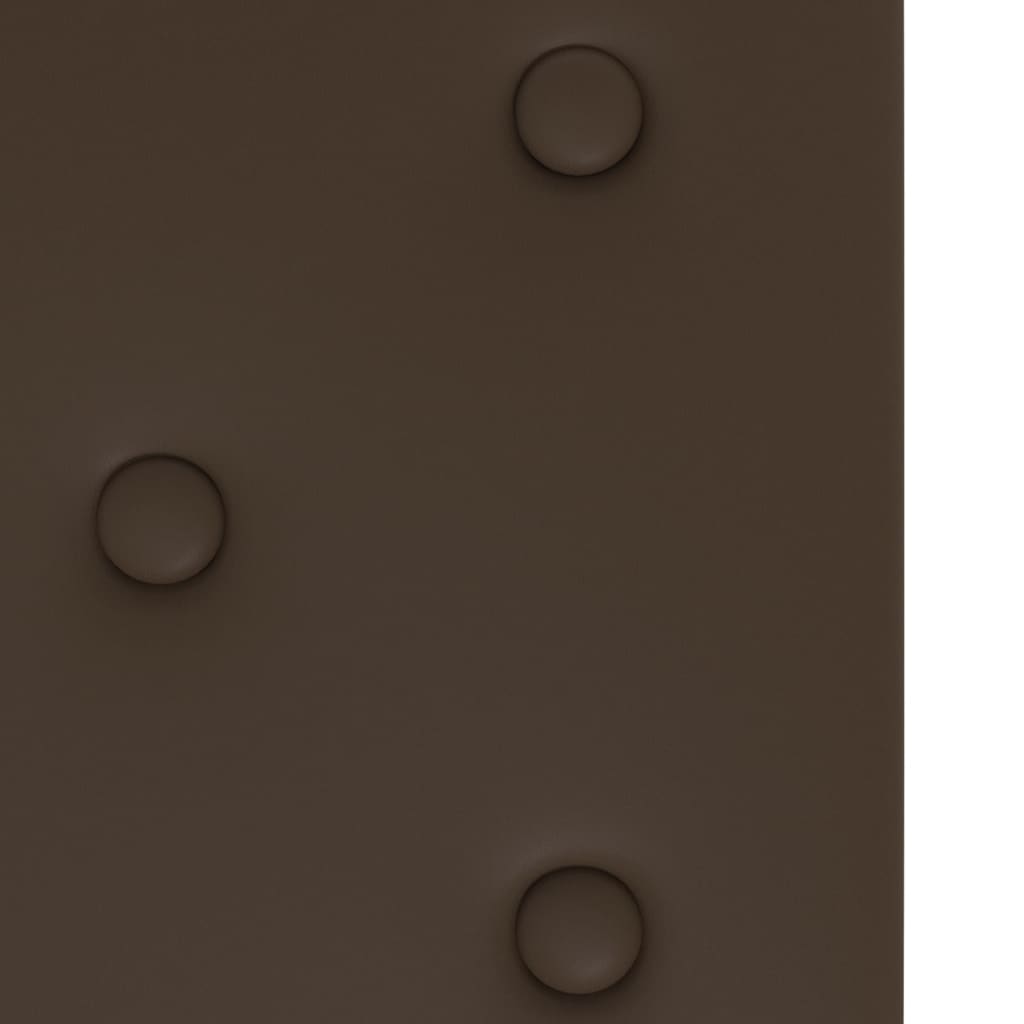 vidaXL Stenski paneli 12 kosov rjavi 90x30 cm umetno usnje 3,24 m²