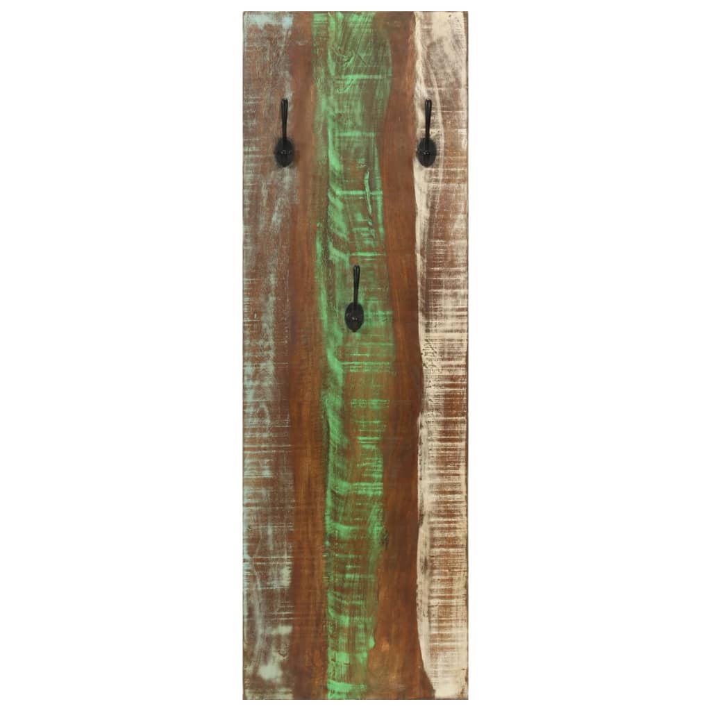 vidaXL Stensko obešalo za plašče 2 kosa 36x3x110 cm trden predelan les
